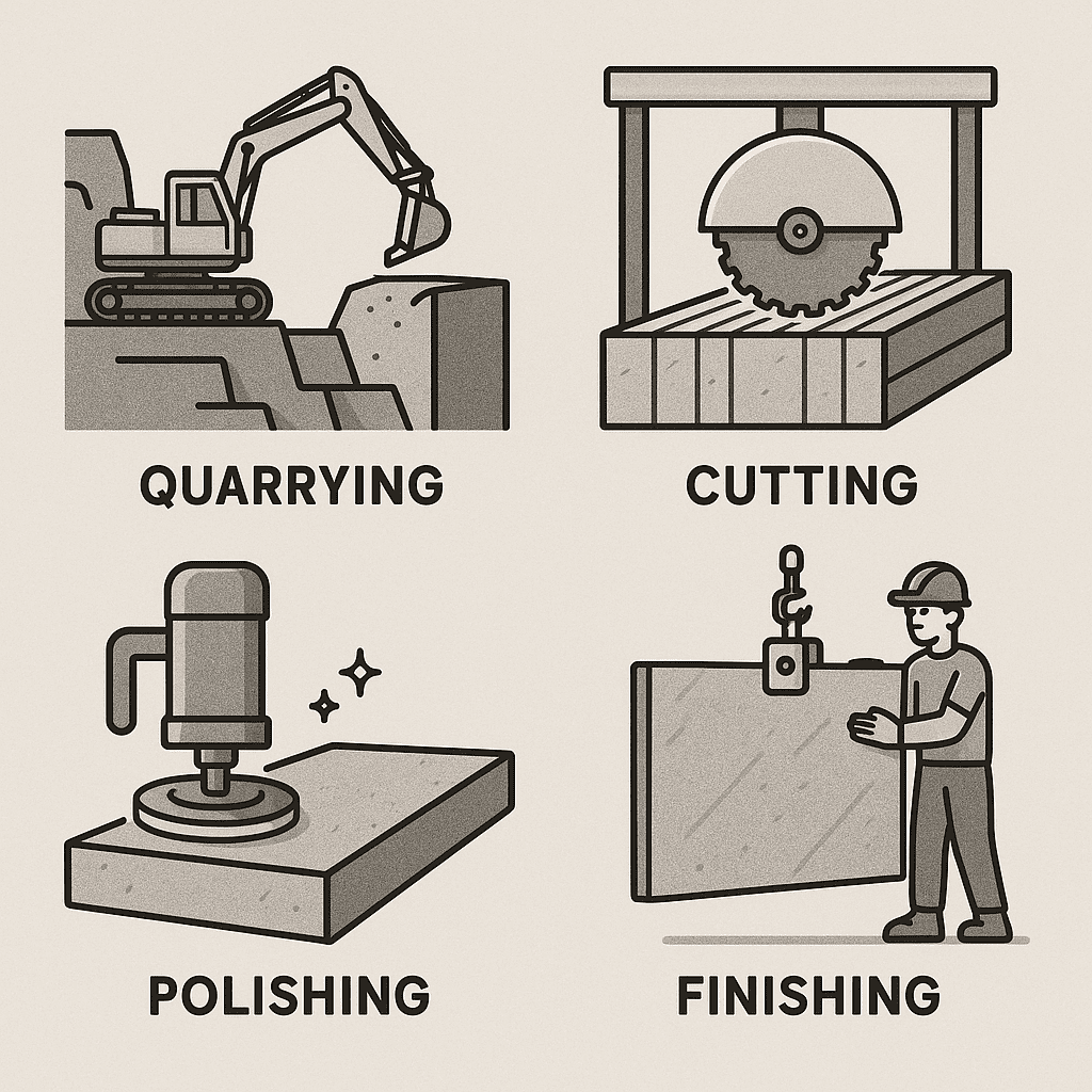 Granite Manufacturing Process step by step
